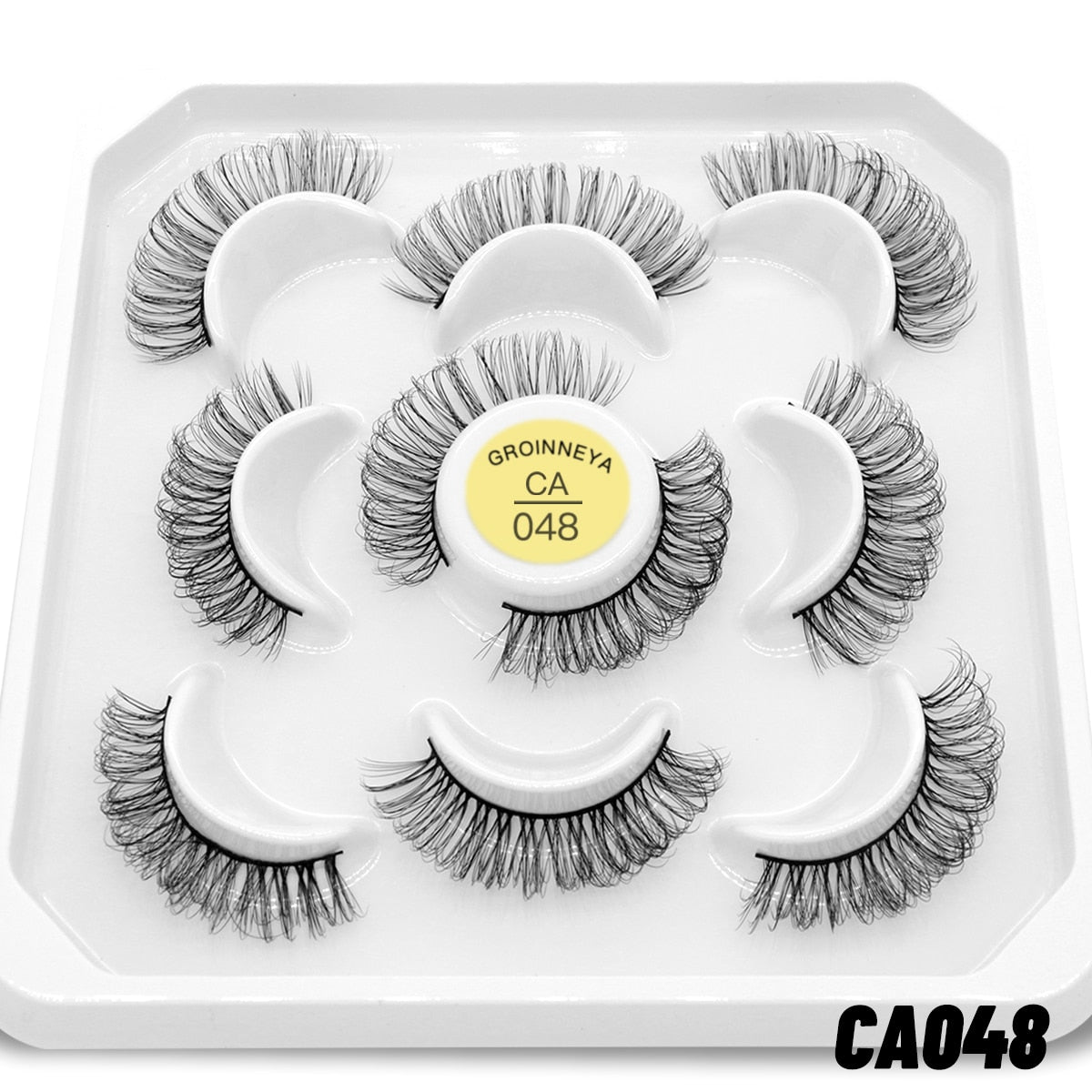 7pairs Eyelashes 3D Natural False Lashes Fluffy Soft Cross Manga Lashes  Natural Eyelash