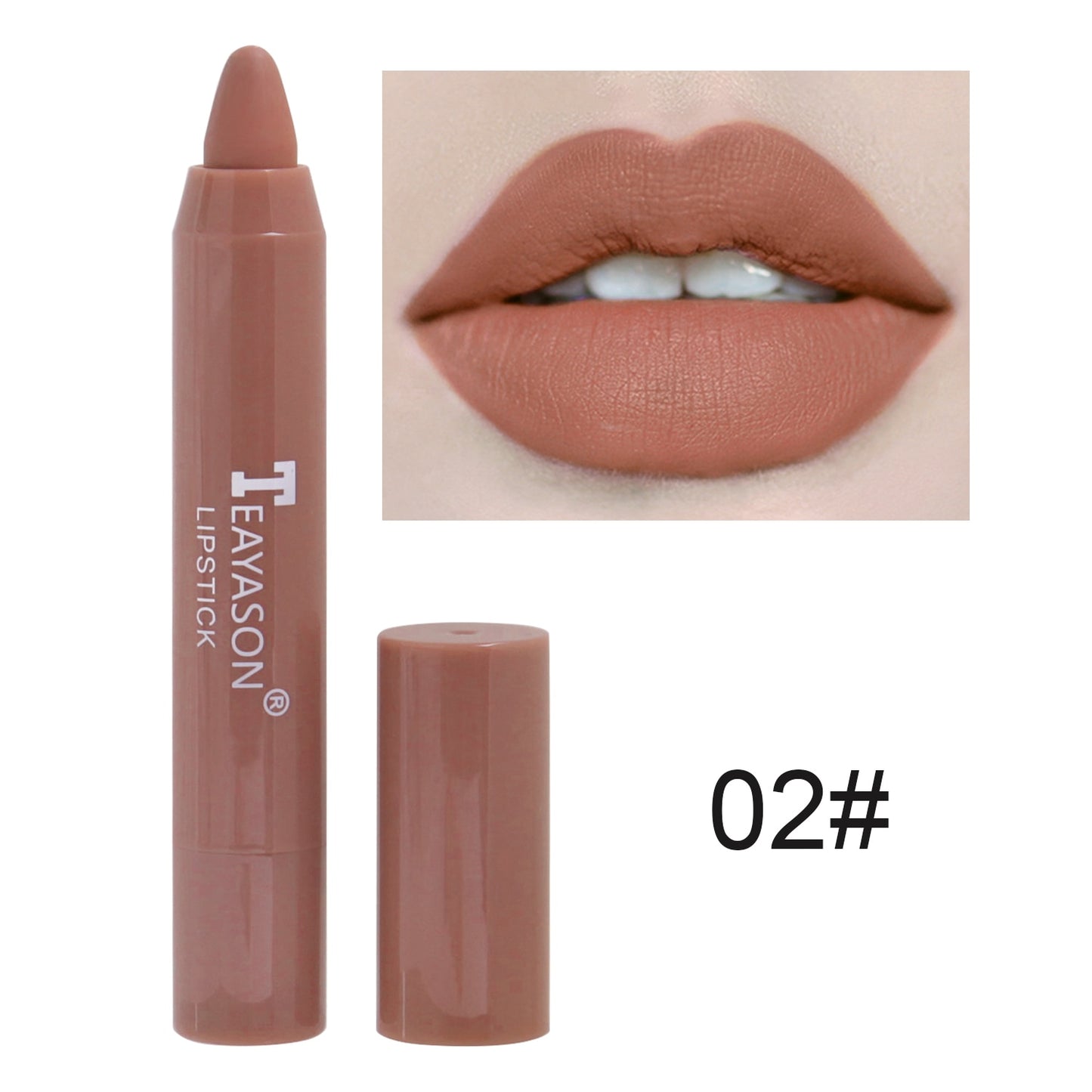 Nude Velvet Matte Lipstick Long Lasting Lips Liner Pencil